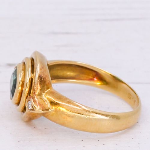 fig 3. Mid Century 0.80 Carat Teal Tourmaline Ring, circa 1960