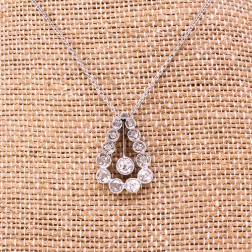 fig 3. Art Deco 1.09 Carat Old Cut Diamond Pendant, circa 1935