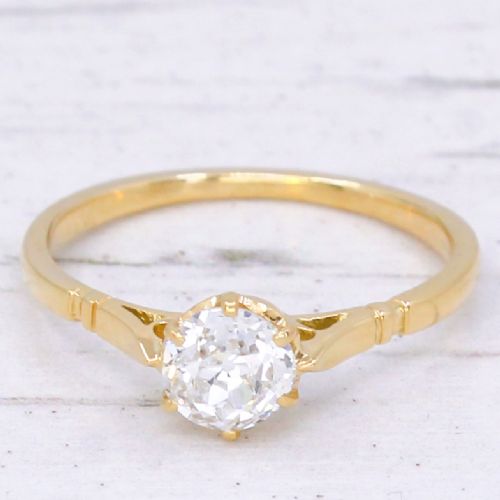 fig 2. Art Deco 0.62 Carat Old Cut Diamond Engagement Ring, circa 1930