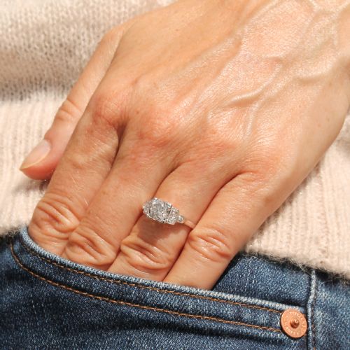fig 1. Mid Century 1.15 Carat Old Cut Diamond Engagement Ring, circa 1955