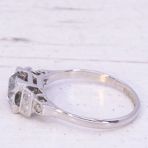 fig 3. Mid Century 1.15 Carat Old Cut Diamond Engagement Ring, circa 1955