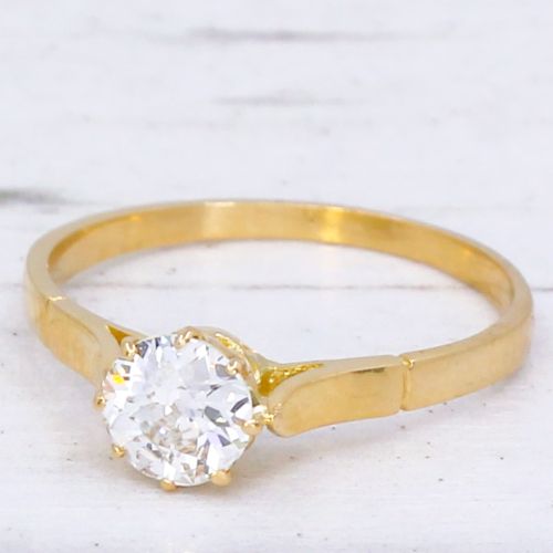Art Deco 0.55 Carat Old Cut Diamond Engagement Ring, Circa 1920