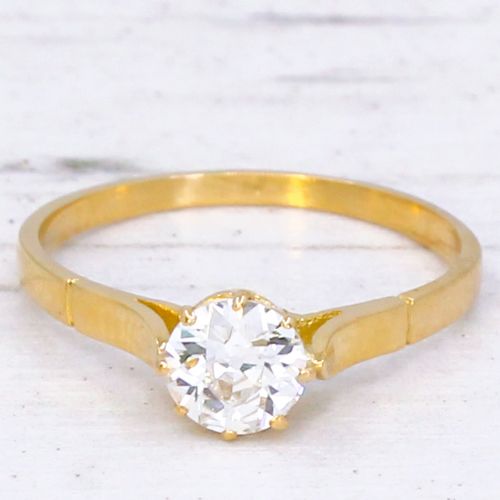 fig 2. Art Deco 0.55 Carat Old Cut Diamond Engagement Ring, circa 1920
