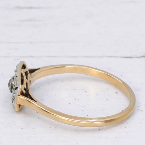 fig 3. Antique 0.11 Carat Old Cut Diamond Cluster Ring, circa 1920