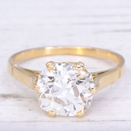 fig 2. Edwardian 2.05 Carat Old Cut Diamond Engagement Ring, circa 1905