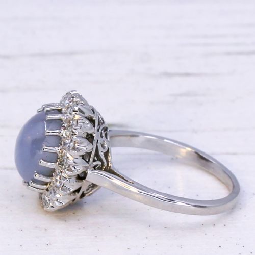 fig 3. Vintage 7.05 Carat Ceylon Star Sapphire & Diamond Ring, circa 1960