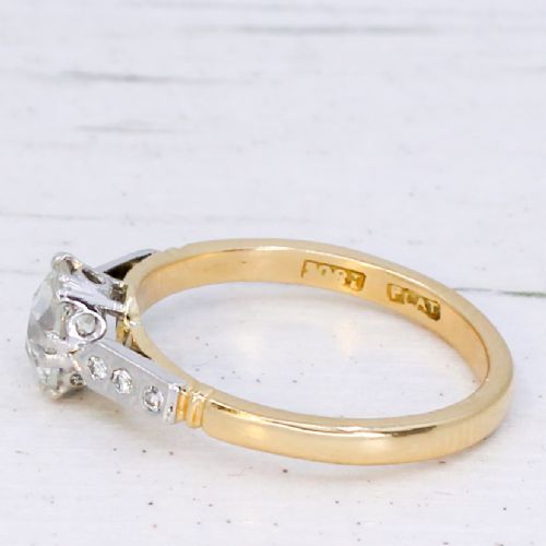 fig 3. Art Deco 0.80 Carat Old Mine Cut Diamond Engagement Ring, circa 1930