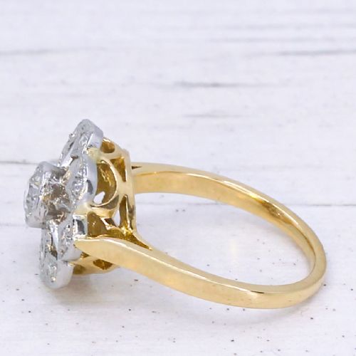 fig 3. Vintage 0.40 Carat Old Cut Diamond Cluster Ring, circa 1925