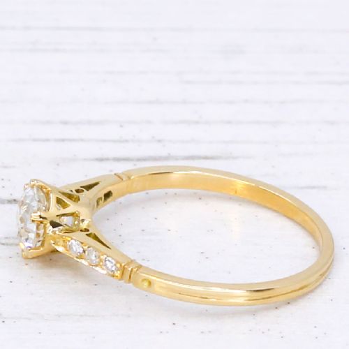 fig 3. Antique 0.71 Carat Old Cut Diamond Engagement Ring, circa 1920