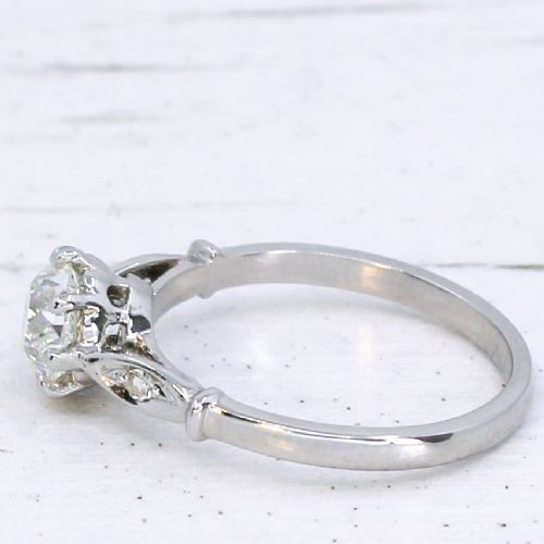 fig 3. Vintage 1.02 Carat Old Cut Diamond Engagement Ring, circa 1920