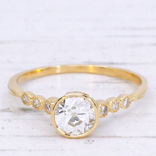 fig 2. Antique 0.56 Carat Old Cut Diamond Engagement Ring, circa 1915