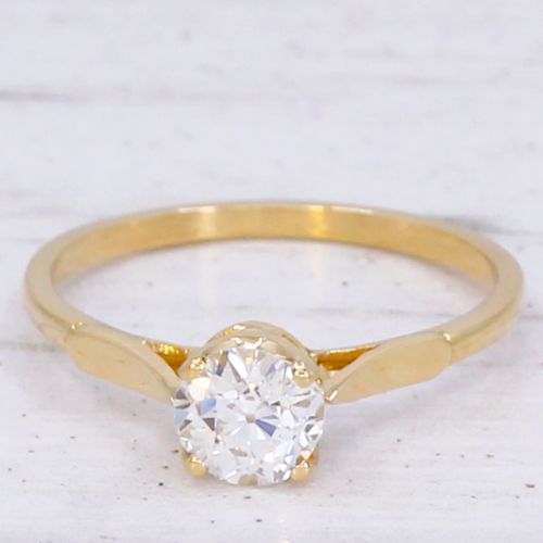 fig 2. Antique 0.53 Carat Old Cut Diamond Engagement Ring, circa 1920