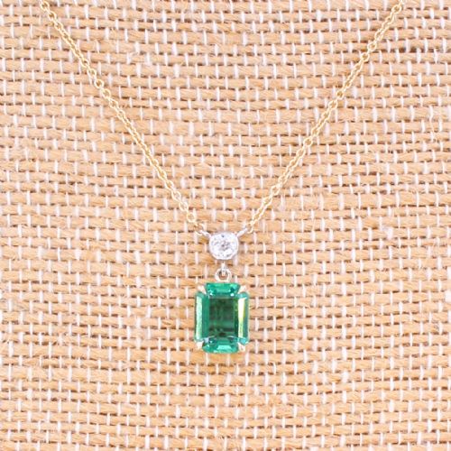 VINTAGE 197 CARAT NO OIL ZAMBIAN EMERALD PENDANT CIRCA 1965 - ADDITIONAL PHOTO 4