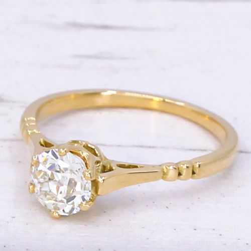 Antique 0.75 Carat Old Cut Diamond Engagement Ring, Circa 1915