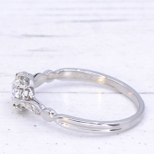 fig 3. Antique 0.52 Carat Old Cut Diamond Engagement Ring, circa 1910