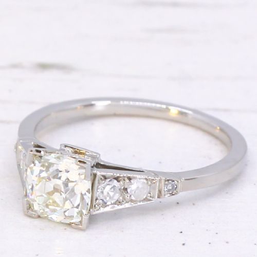 Vintage 0.80 Carat Old Cut Diamond Engagement Ring, Circa 1925