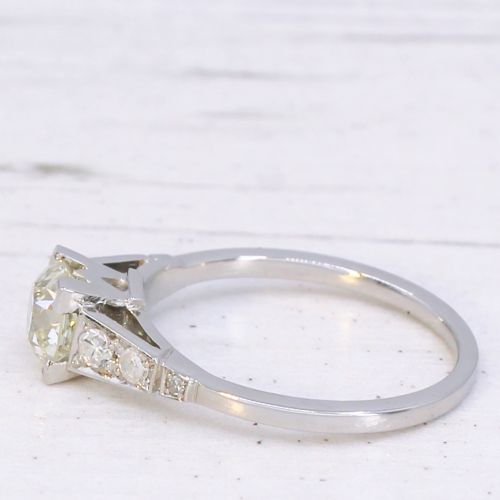fig 3. Vintage 0.80 Carat Old Cut Diamond Engagement Ring, circa 1925