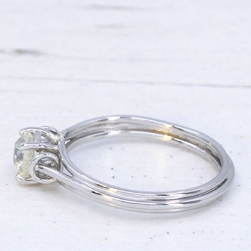 Vintage 0.53 Carat Old Cut Diamond Engagement Ring, circa 1960 View IV