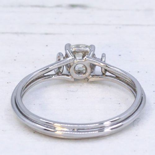 Vintage 0.53 Carat Old Cut Diamond Engagement Ring, circa 1960 View V