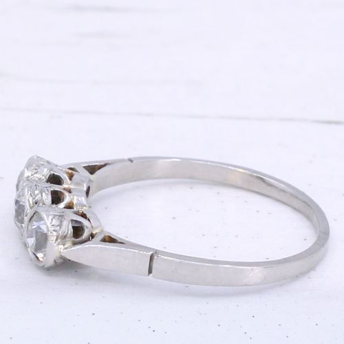 fig 3. Antique 0.78 Carat Old Cut Diamond Trilogy Ring, circa 1910