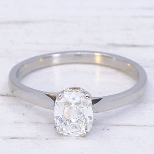 fig 2. Antique 0.76 Carat Old Cut Diamond Engagement Ring, circa 1925