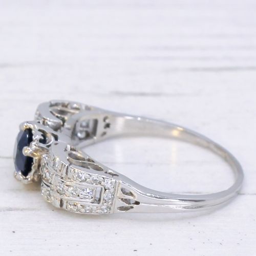 fig 3. Antique 0.94 Carat Unheated Sapphire Solitaire Ring, circa 1915