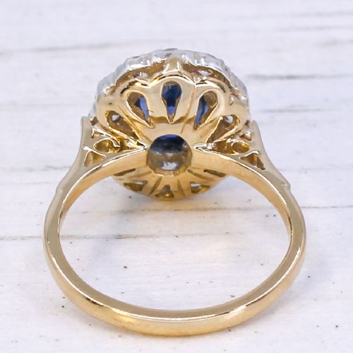 fig 4. Antique 2.06 Carat Unheated Sapphire & Diamond Ring, circa 1905
