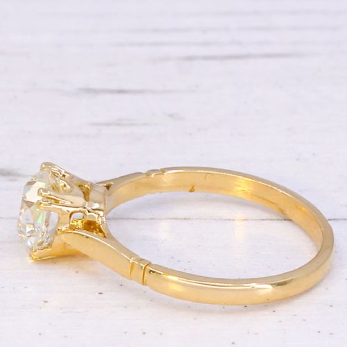 Vintage 1.26 Carat Old Cut Diamond Engagement Ring, circa 1920 View IV
