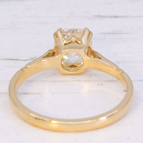 Vintage 1.26 Carat Old Cut Diamond Engagement Ring, circa 1920 View V
