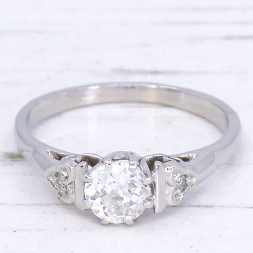 fig 2. Antique 0.55 Carat Old Cut Diamond Engagement Ring, circa 1925