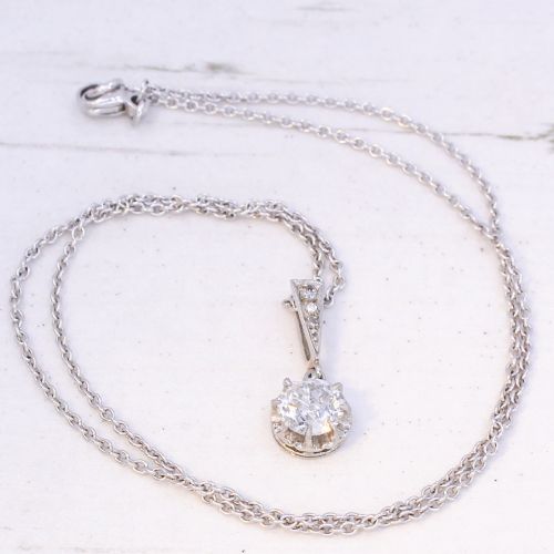 VINTAGE 105 CARAT OLD CUT DIAMOND PENDANT CIRCA 1930 - ADDITIONAL PHOTO 6