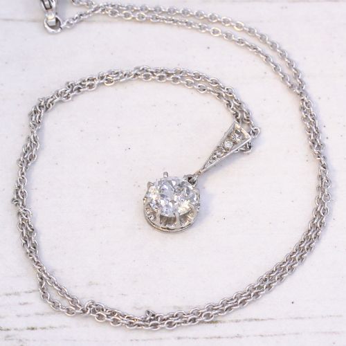 VINTAGE 105 CARAT OLD CUT DIAMOND PENDANT CIRCA 1930 - ADDITIONAL PHOTO 7