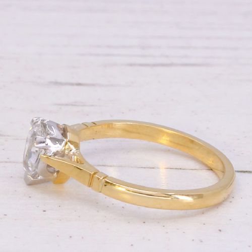 Vintage 0.59 Carat Old Pear Cut Diamond Engagement Ring, circa 1920 View IV