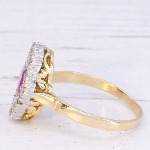 VICTORIAN 060 CARAT MOGOK RUBY DIAMOND RING CIRCA 1880 - ADDITIONAL PHOTO 3