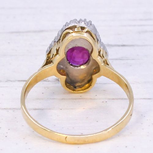 VICTORIAN 060 CARAT MOGOK RUBY DIAMOND RING CIRCA 1880 - ADDITIONAL PHOTO 4