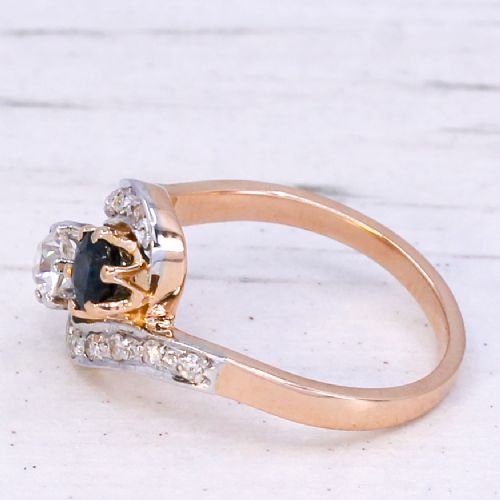fig 3. Vintage 0.50 Carat Sapphire & 0.30 Carat Diamond Ring, circa 1950