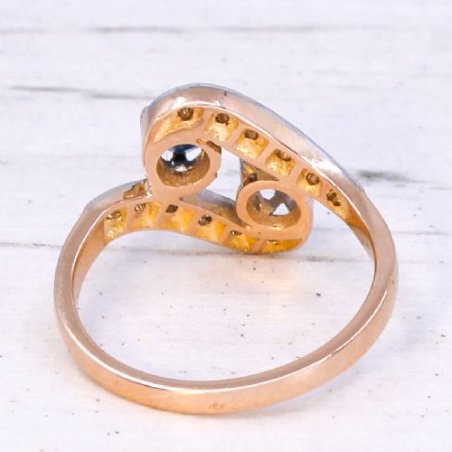 fig 4. Vintage 0.50 Carat Sapphire & 0.30 Carat Diamond Ring, circa 1950