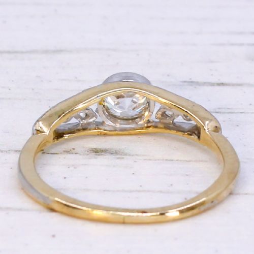Antique 0.50 Carat Old European Cut Diamond Engagement Ring, circa 1915 View V