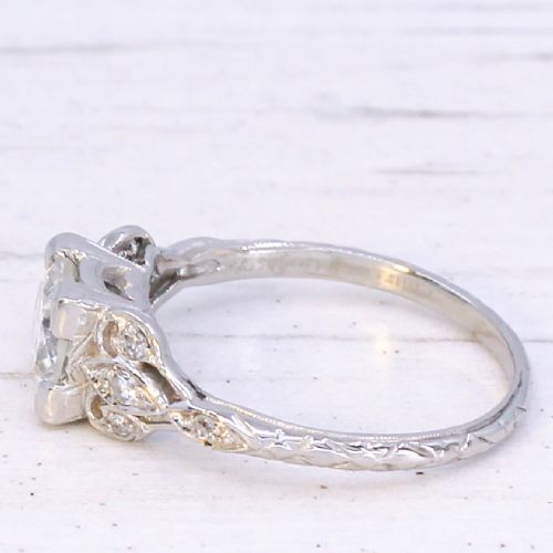 ANTIQUE 100 CARAT OLD CUT DIAMOND ENGAGEMENT RING CIRCA 1910 - ADDITIONAL PHOTO 3