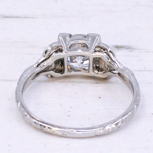ANTIQUE 100 CARAT OLD CUT DIAMOND ENGAGEMENT RING CIRCA 1910 - ADDITIONAL PHOTO 4