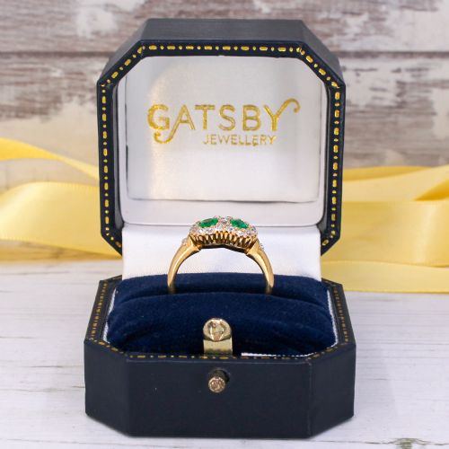 VICTORIAN 070 CARAT COLOMBIAN EMERALD DIAMOND DOUBLE CLUSTER RING CIRCA 1900 - ADDITIONAL PHOTO 8