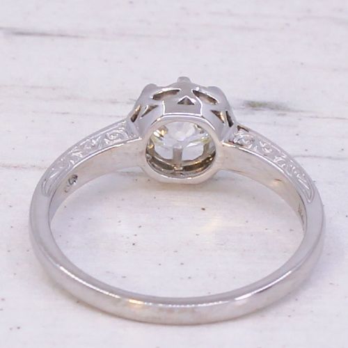 VINTAGE 100 CARAT OLD CUT DIAMOND ENGAGEMENT RING CIRCA 1950 - ADDITIONAL PHOTO 4
