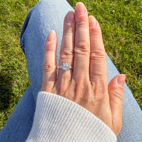 VINTAGE 100 CARAT OLD CUT DIAMOND ENGAGEMENT RING CIRCA 1950 - ADDITIONAL PHOTO 5