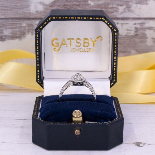 VINTAGE 100 CARAT OLD CUT DIAMOND ENGAGEMENT RING CIRCA 1950 - ADDITIONAL PHOTO 8