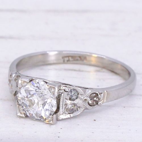 Vintage 0.67 Carat Old Cut Diamond Engagement Ring, Circa 1935