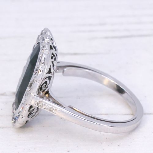 VINTAGE 632 CARAT UNHEATED SAPPHIRE DIAMOND RING CIRCA 1955 - ADDITIONAL PHOTO 3