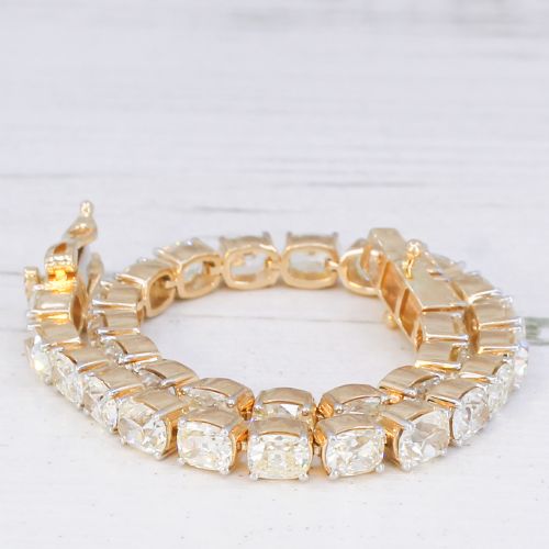 984 CARAT OLD MINE CUT DIAMOND TENNIS BRACELET - ADDITIONAL PHOTO 3