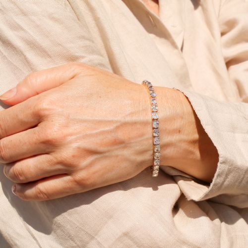 984 CARAT OLD MINE CUT DIAMOND TENNIS BRACELET - ADDITIONAL PHOTO 4