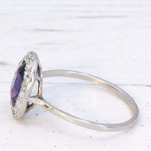 VINTAGE 171 CARAT UNHEATED SAPPHIRE DIAMOND RING CIRCA 1930 - ADDITIONAL PHOTO 3