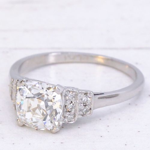 VINTAGE 130 CARAT OLD CUT DIAMOND ENGAGEMENT RING CIRCA 1925